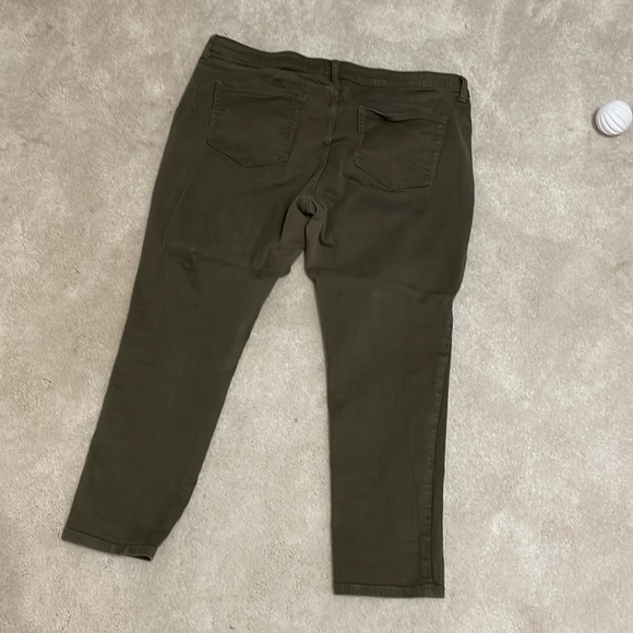 Olive Skinny Ankle Pants - Picture 3 of 4